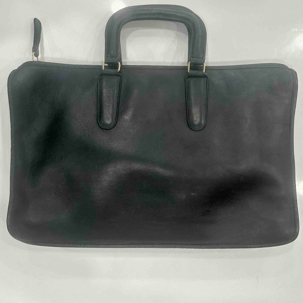 Vintage COACH Rare Bonnie Cashin folio briefcase #5050 black Leather NYC w/brass